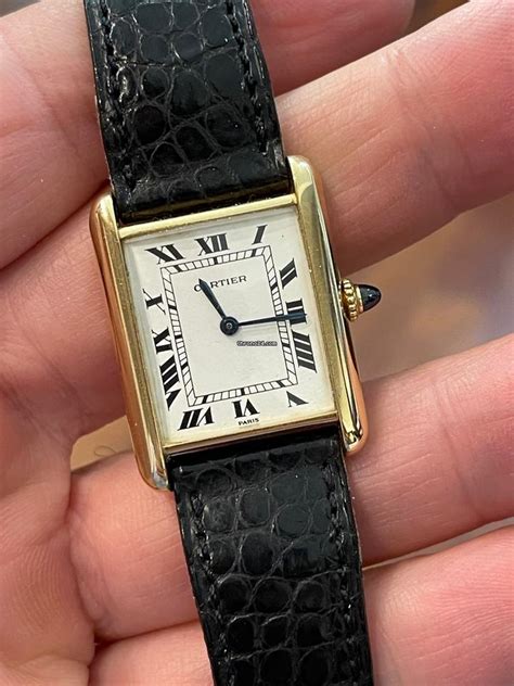 chrono24 cartier tank|cartier tank watch with date.